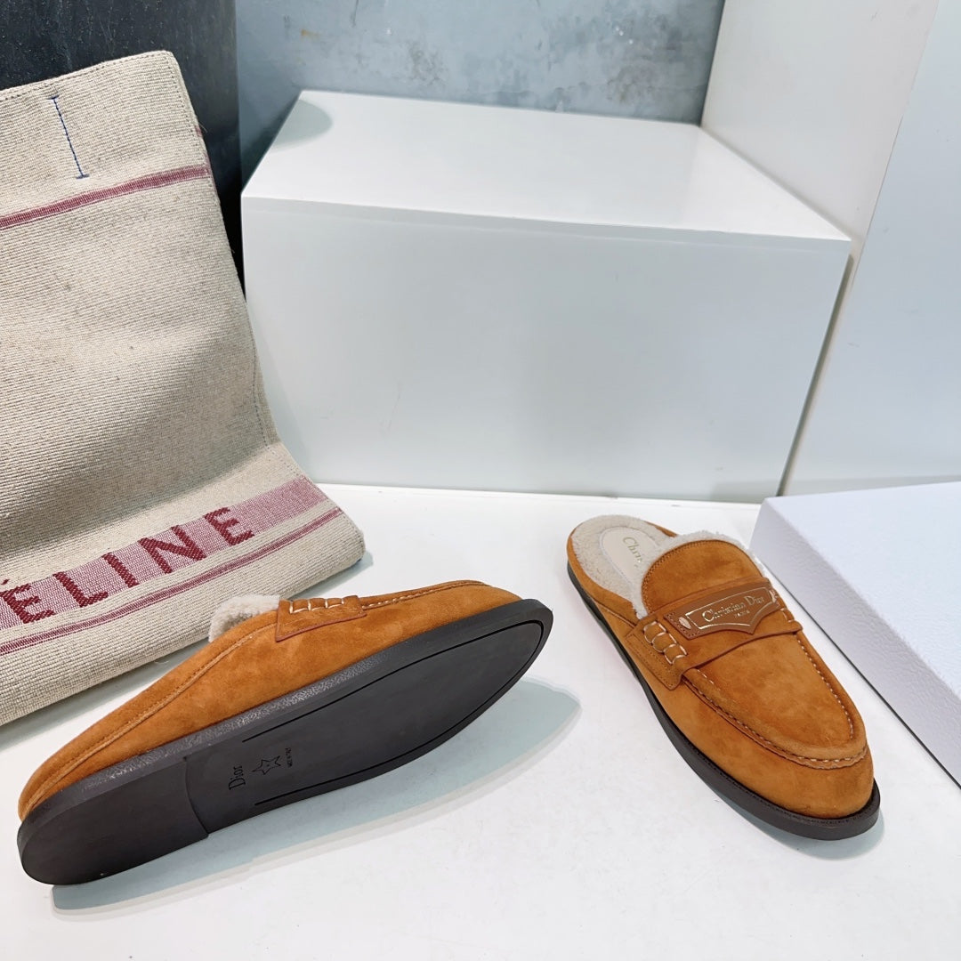 CD Boy Mule Brown Orange Suede