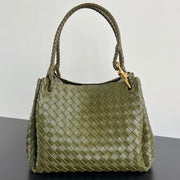BV Intrecciato 30cm Bag Olive Green Leather 532266