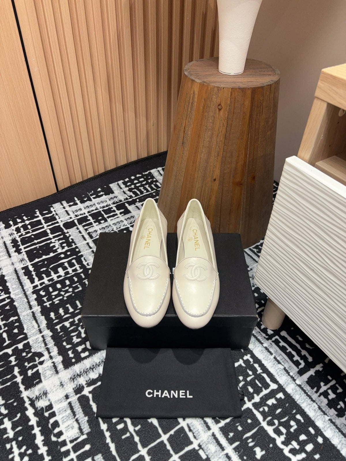CC Moccasins White Lambskin