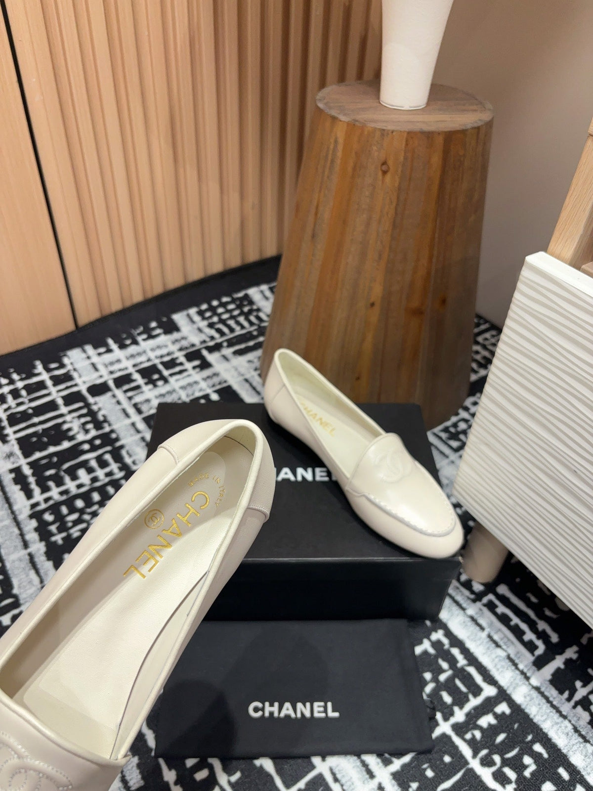 CC Moccasins White Lambskin