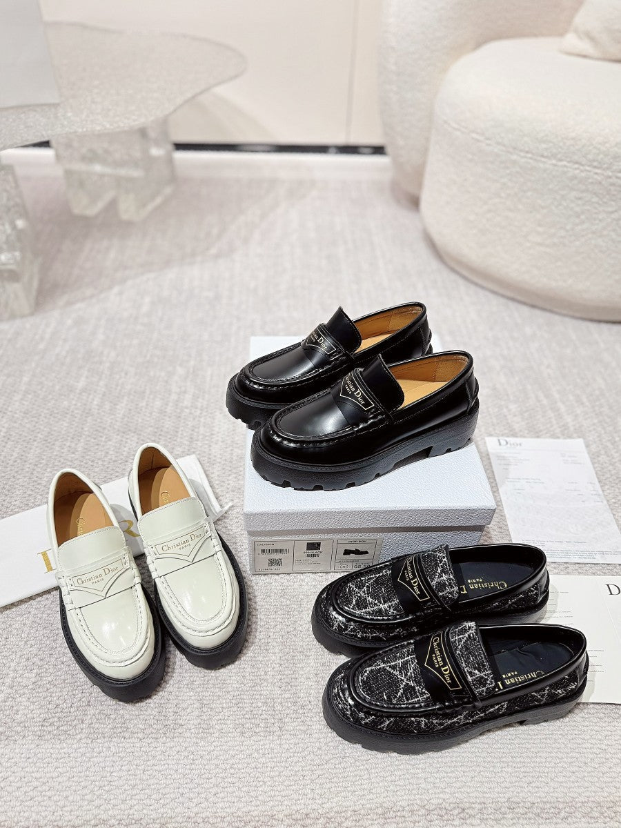 CD Boy Platform Loafer In White Cowhide 988790
