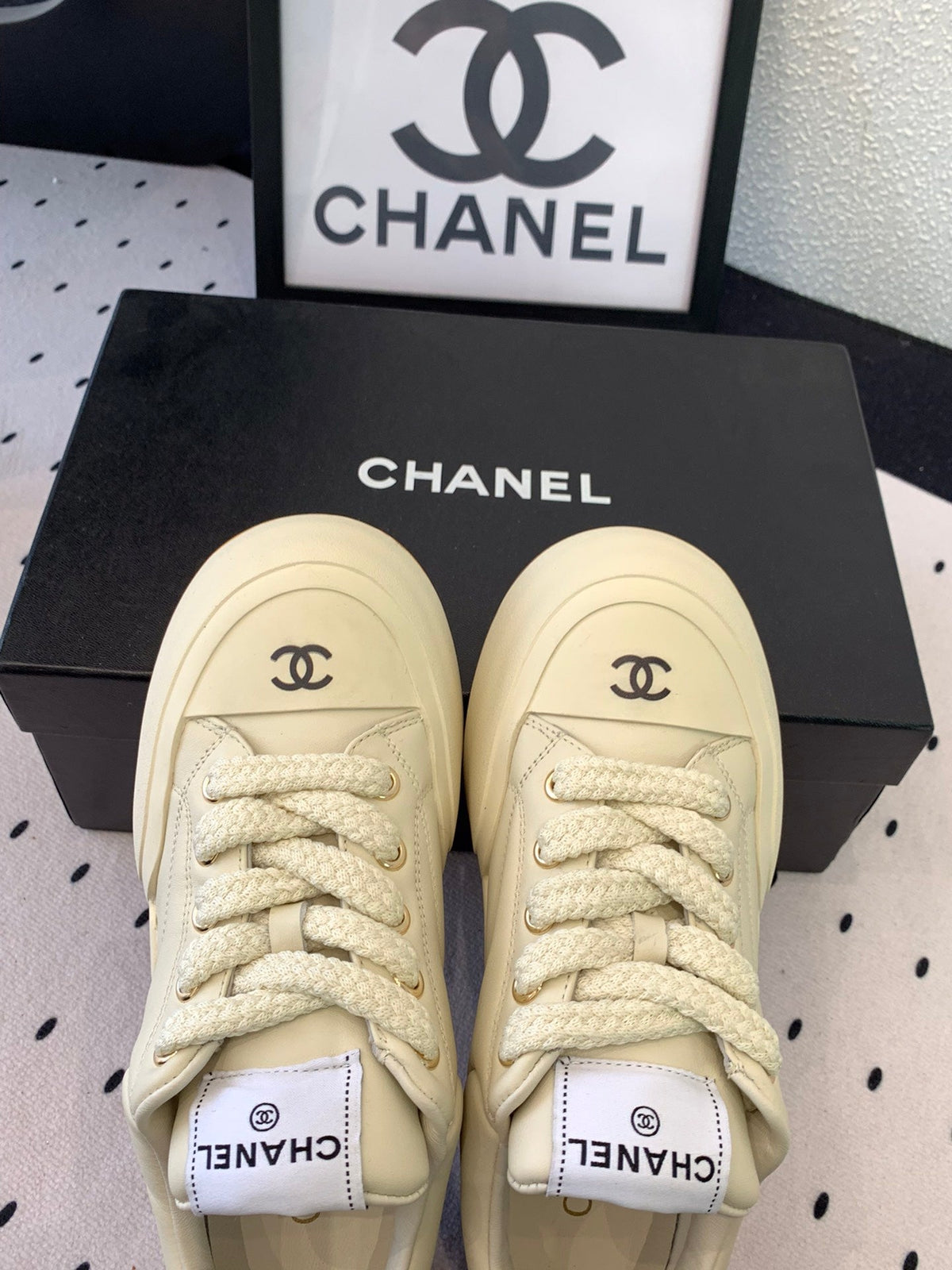 CC Sneaker 50mm In Ivory White Cowhide 147066