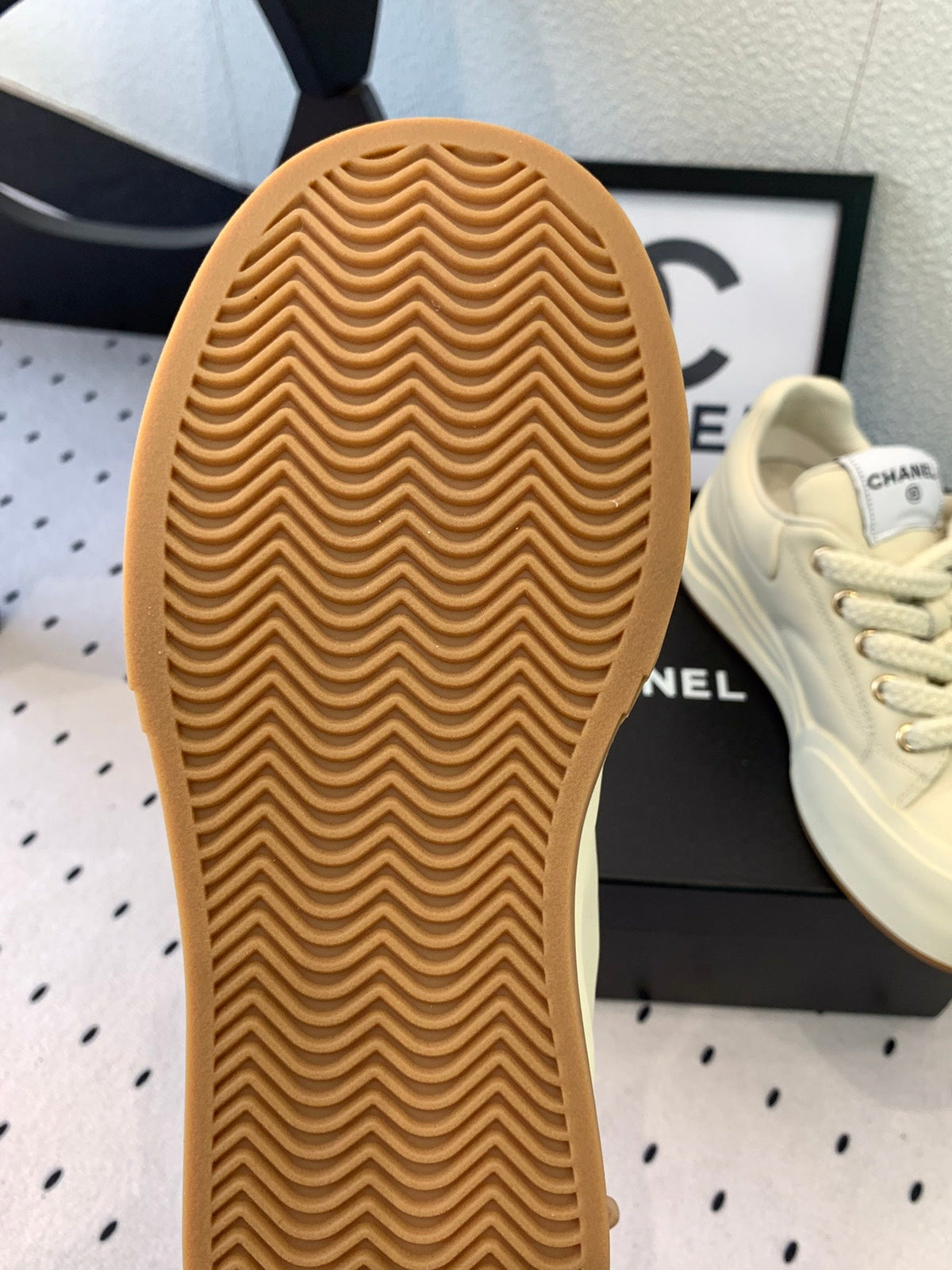 CC Sneaker 50mm In Ivory White Cowhide 147066