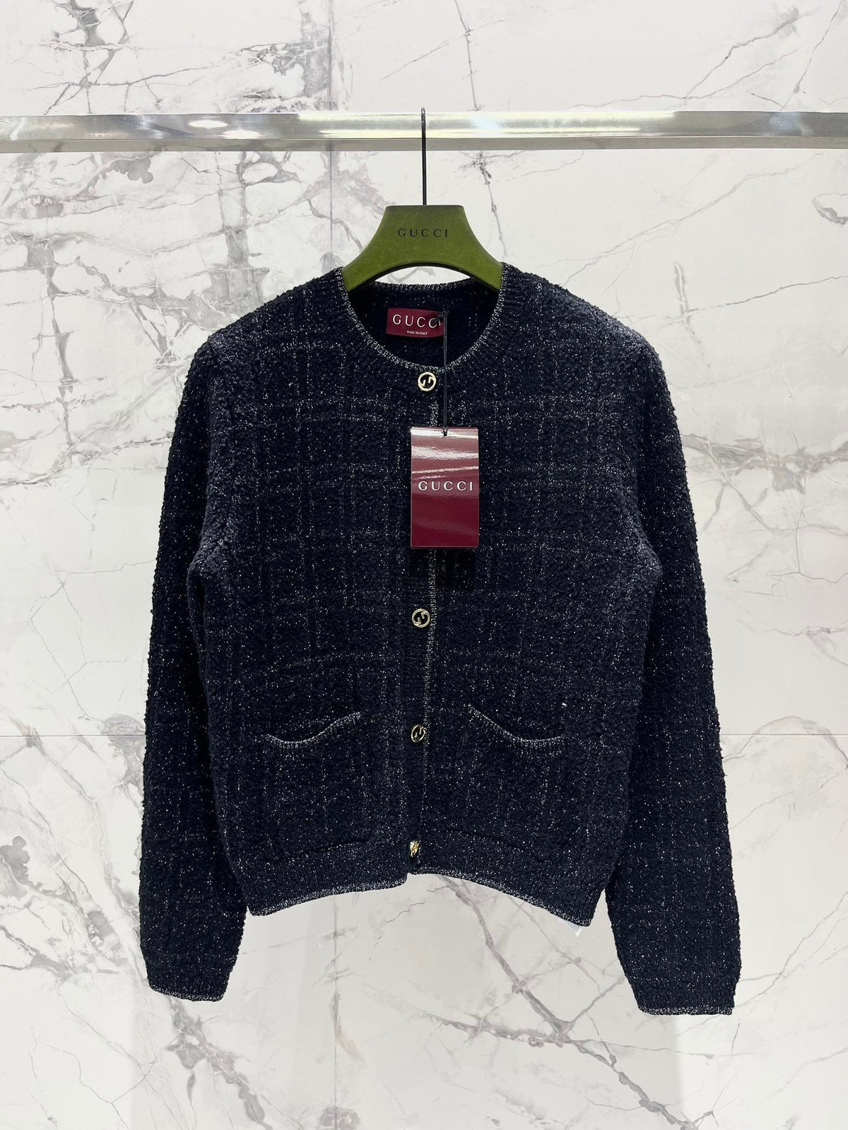 Gucci 2025 Cardigan Dark Blue Wool