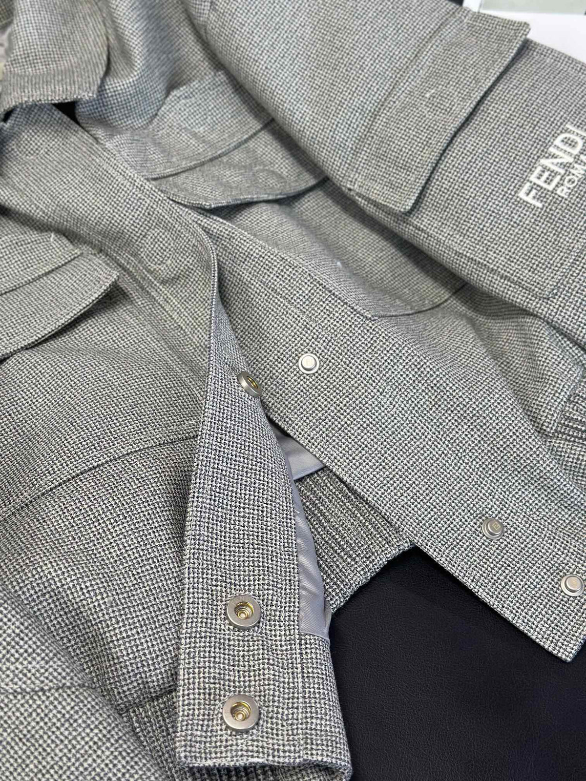 Fendi 25 Jacket Grey Cotton 0031