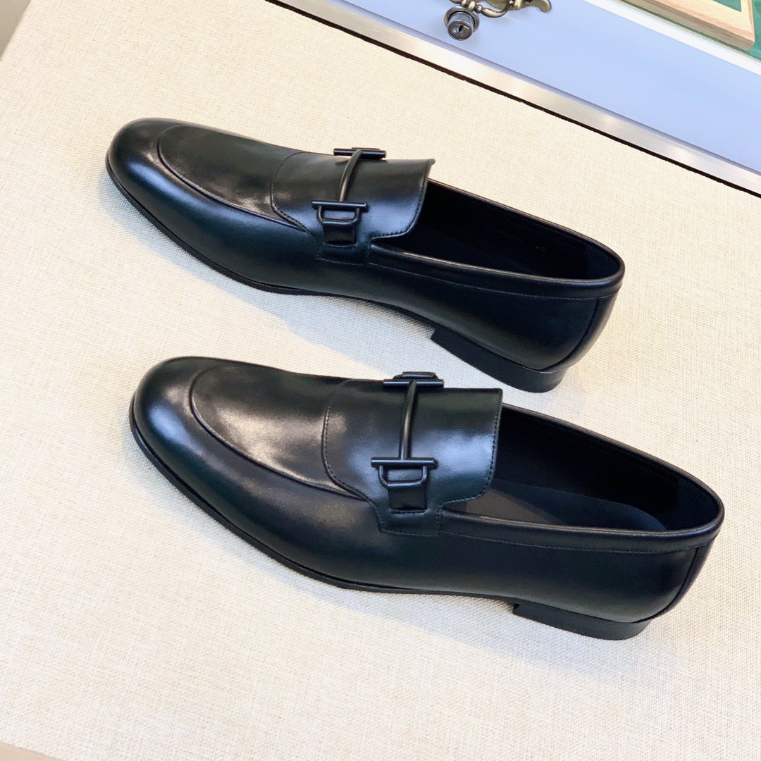 HM Men's Loafer Black Calfskin 539700