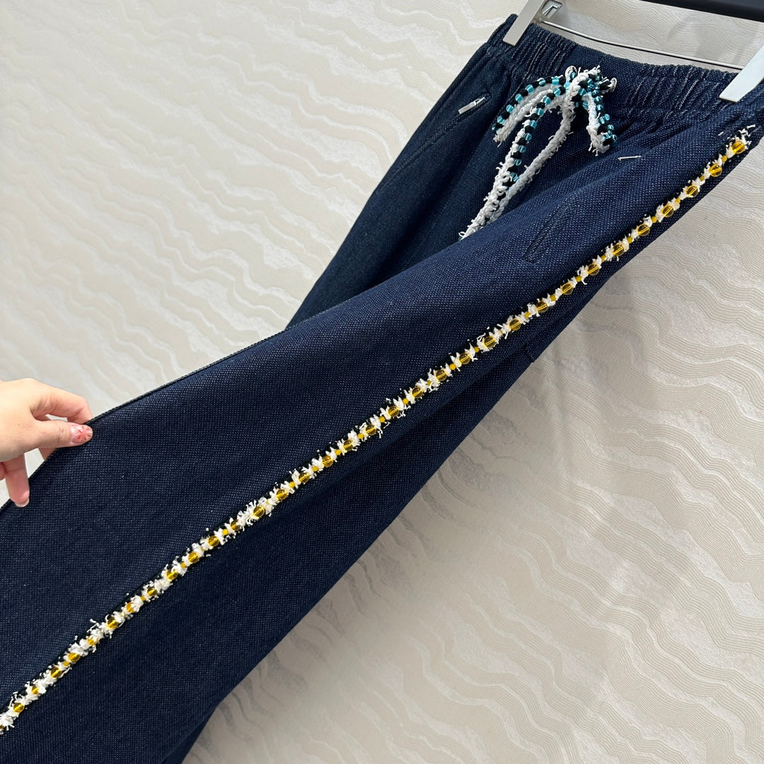 CC 25 Straight Pant Blue denim Cotton