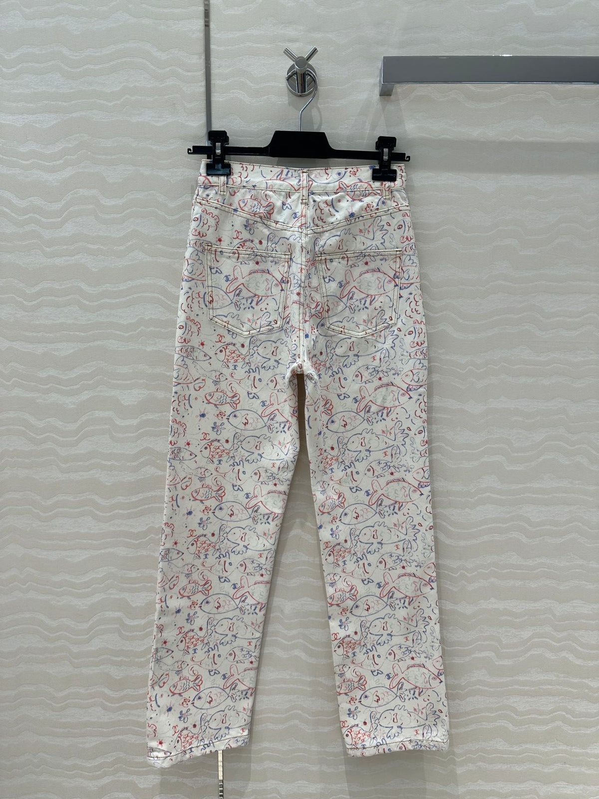 CC Straight Pants Multicolor Denim Cotton
