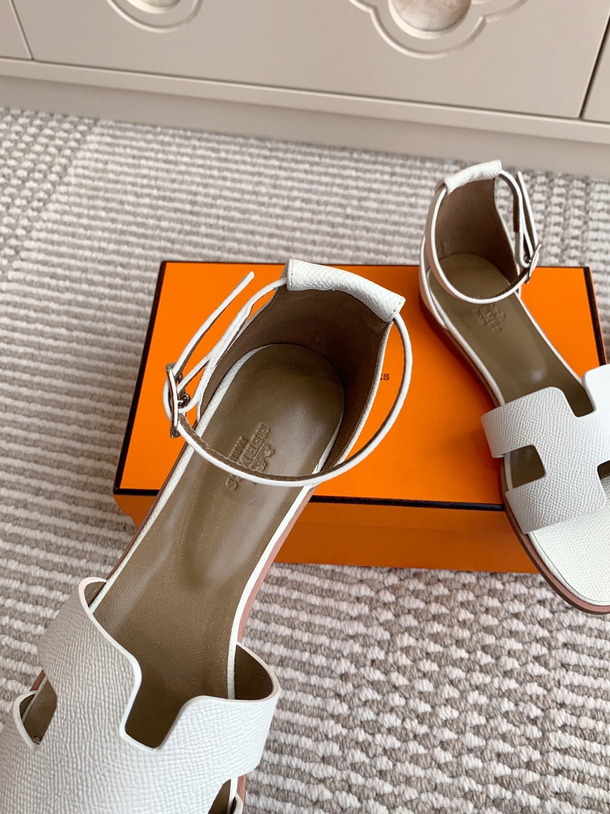 HM Santorini Sandal White Cowhide 291380