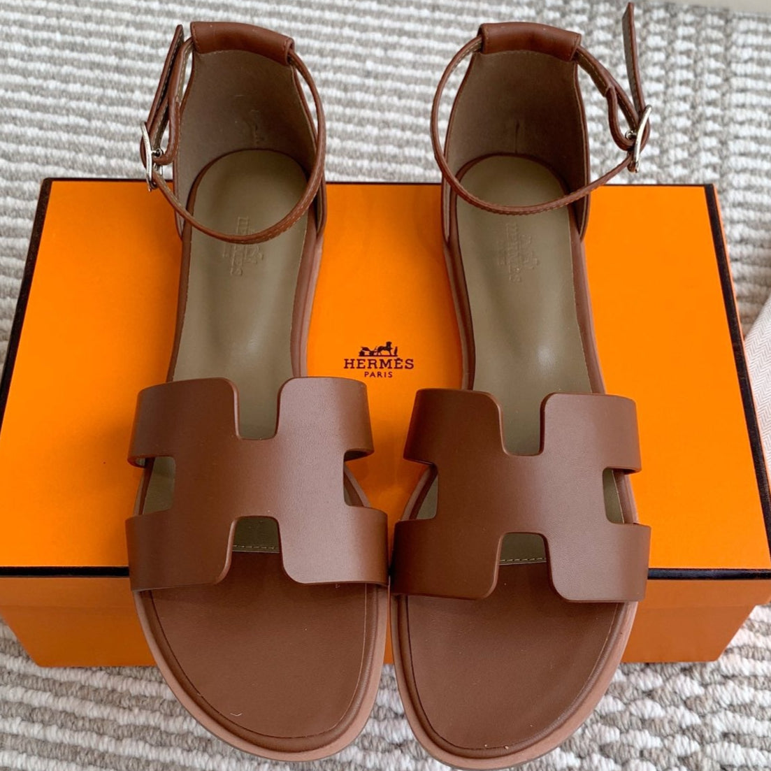 HM Santorini Sandal Brown Cowhide 291385