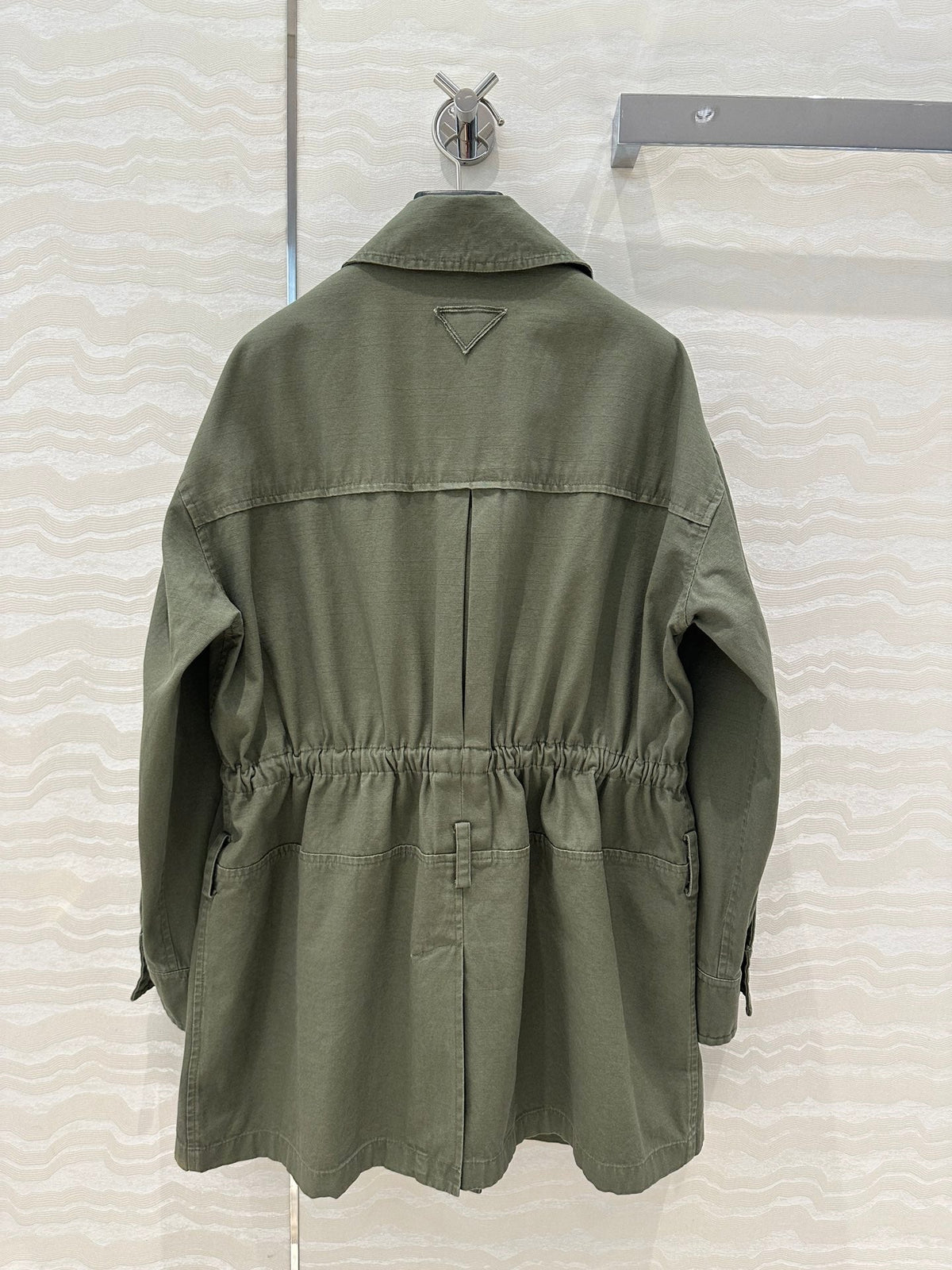 Prada 25 Jacket Windbreaker khaki Green Cotton