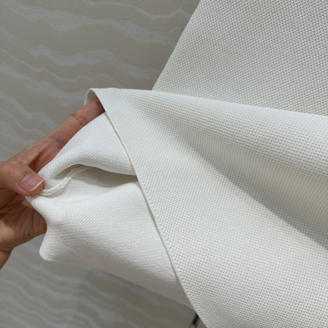 CD Tank Top White Rayon Polyester