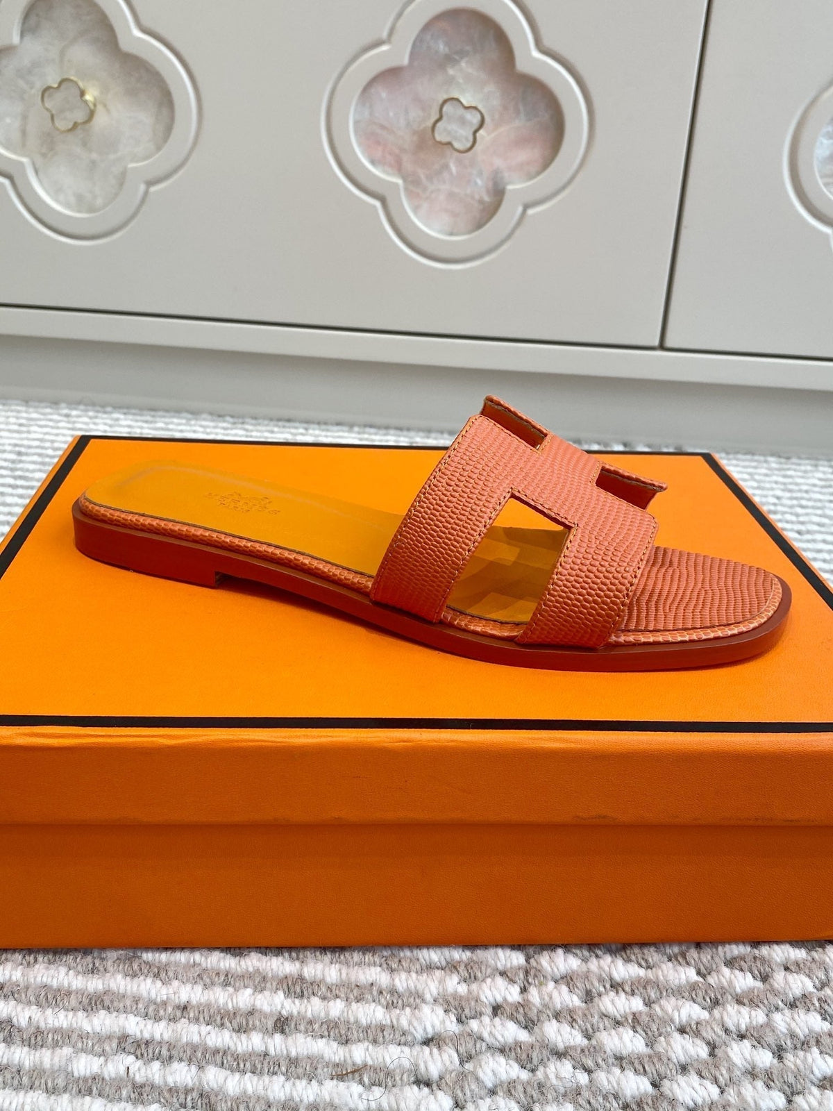 HM Oran Sandal Orange Sheepskin 291403