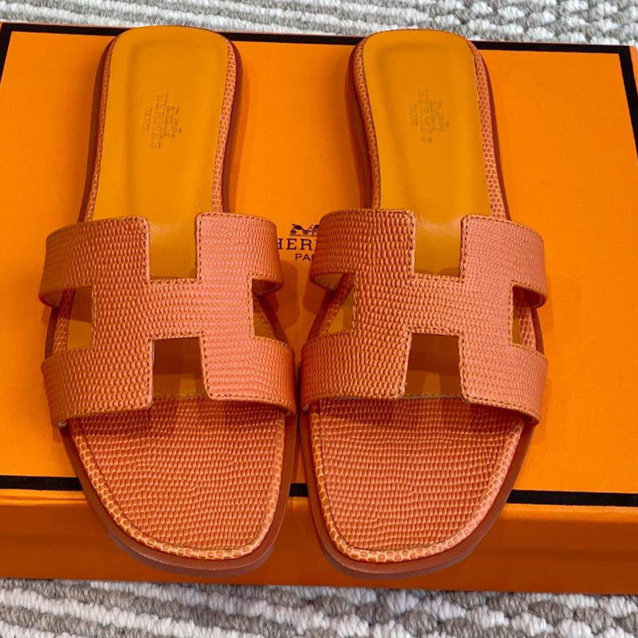 HM Oran Sandal Orange Sheepskin 291403