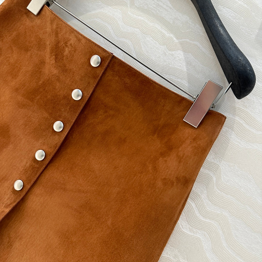 Prada Skirt Brown Lambskin