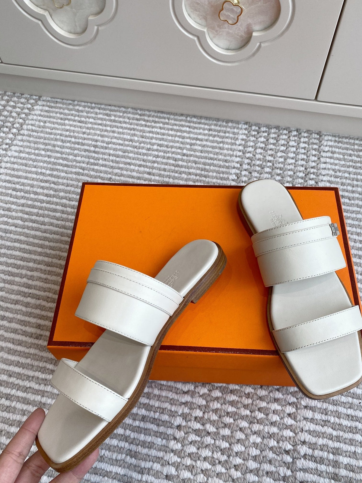 HM Joao Sandal White Calfskin 291463