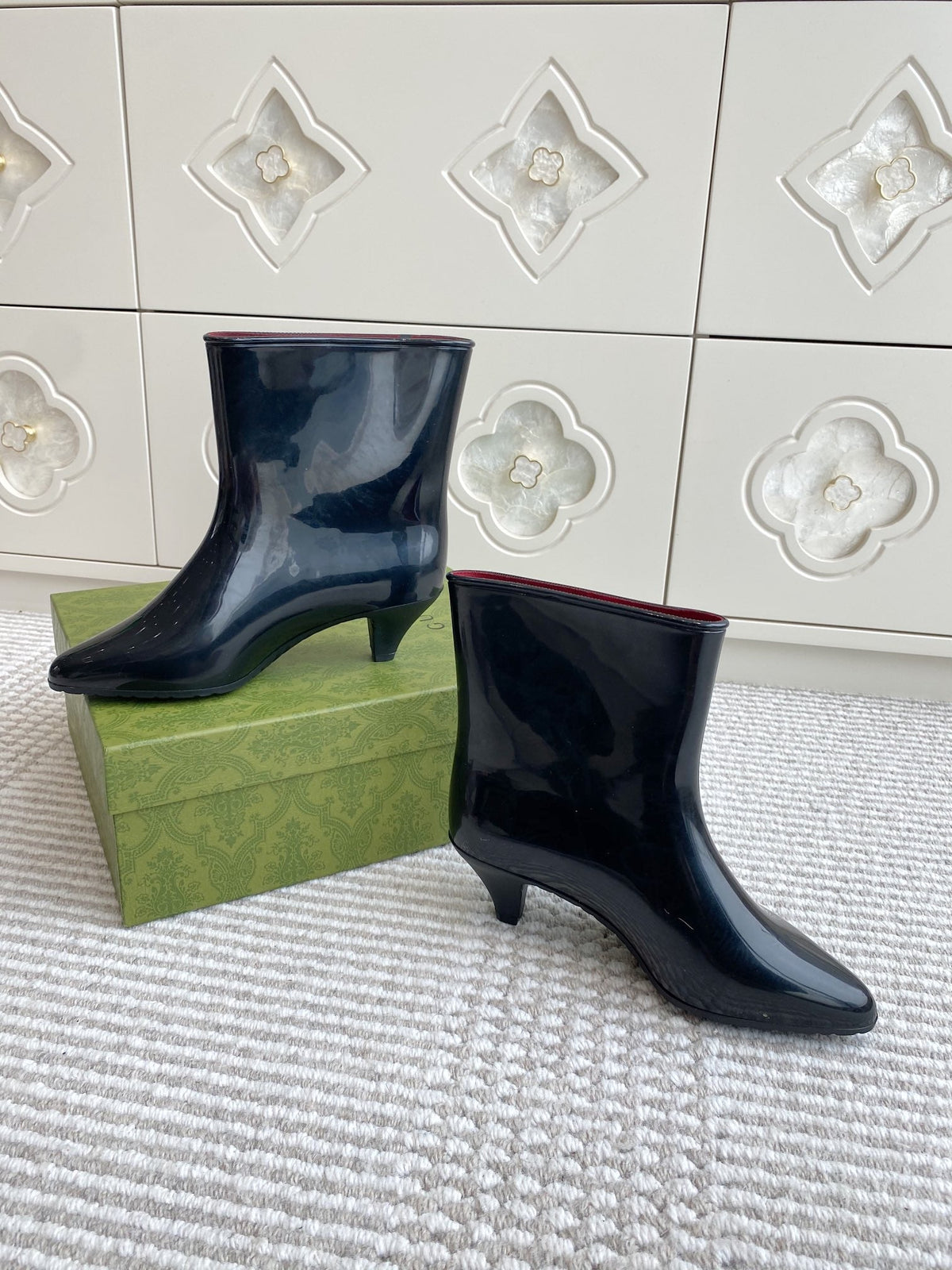 GC Ankle With Interlocking G Boot Black Rubber 291027