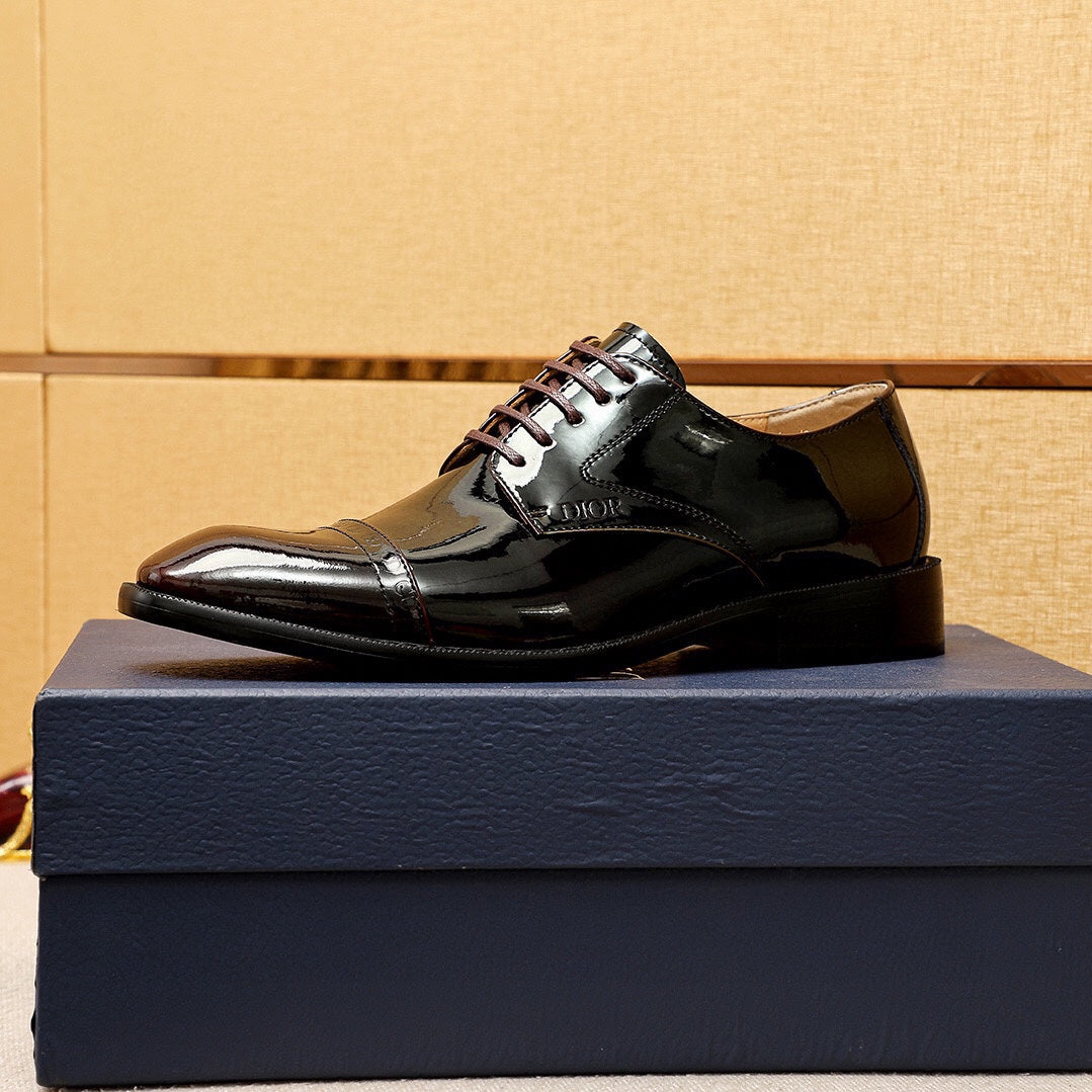 CD Derby Shoe Black Mix Brown Patent Leather 638974