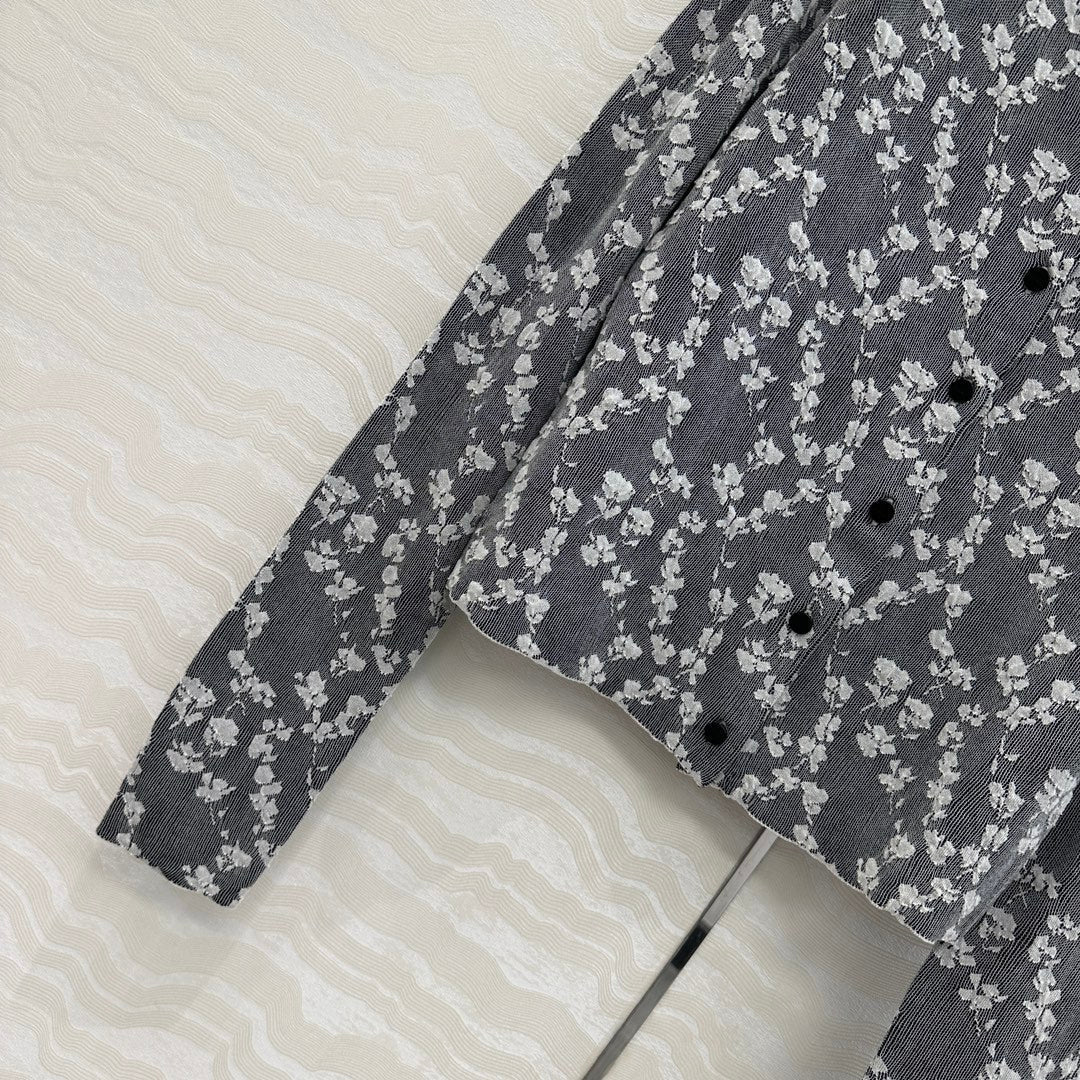 Fendi Knitted Cardigan Dark Gray Cotton Viscose