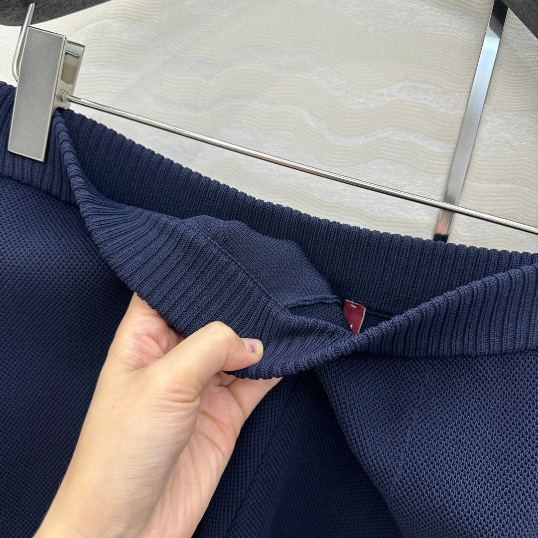 Gucci Knitted Shorts Dark Blue Viscose