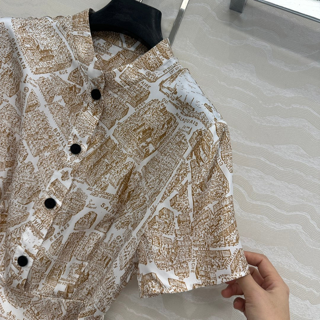 CD Dress Light Brown Silk