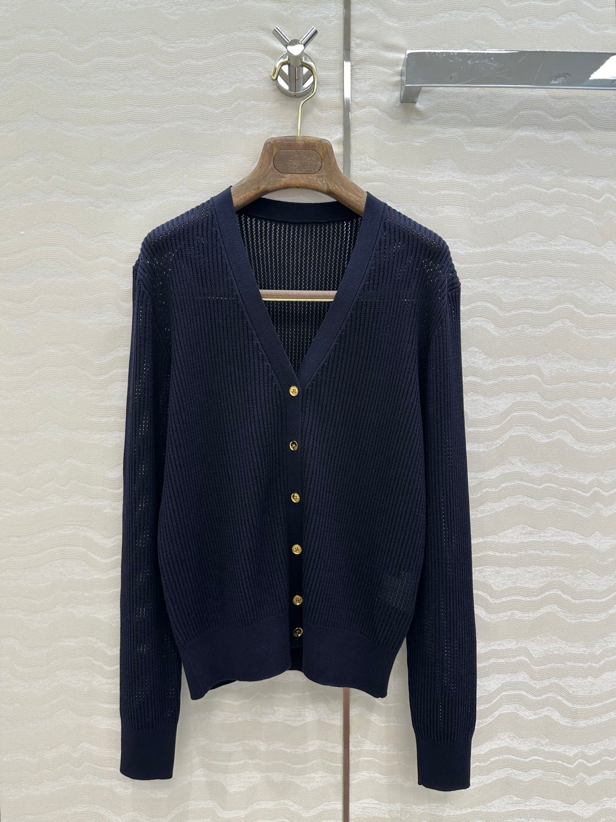 LP 25 V-neck Cardigan Blue Cotton 265181