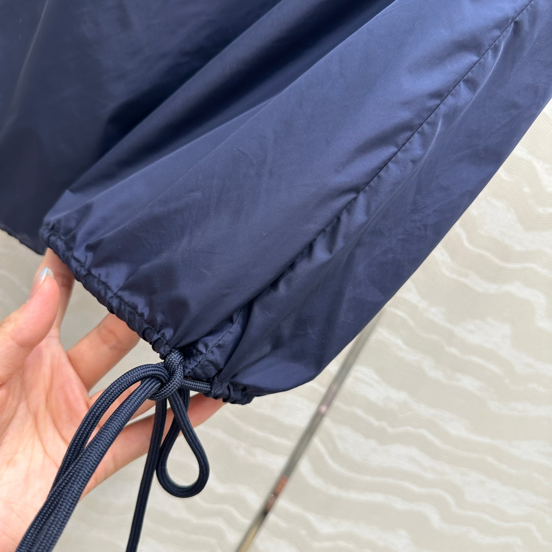 Prada Trouser Navy Blue Poliamida
