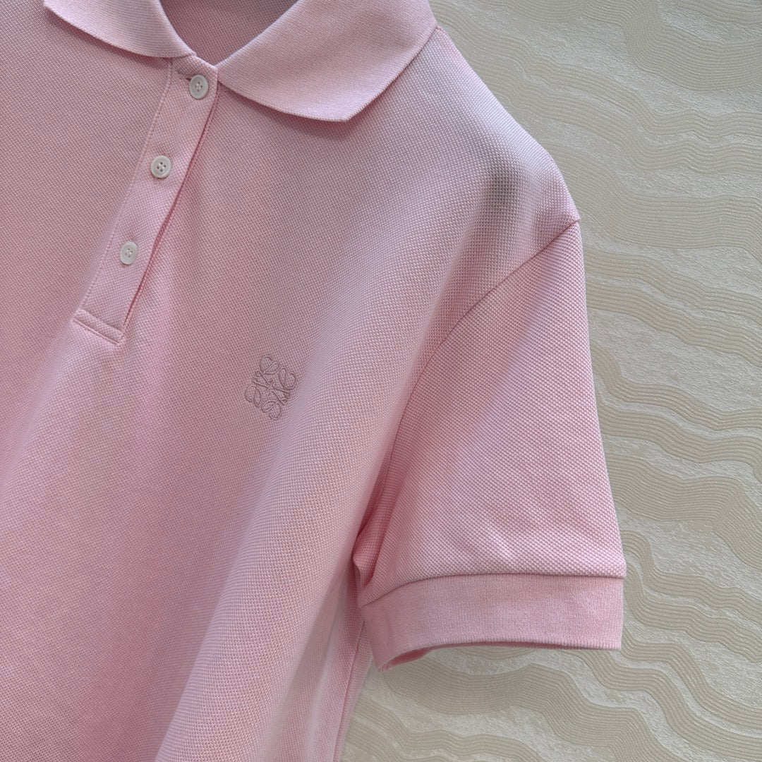 Loewe Polo T-shirt Pink Polyester