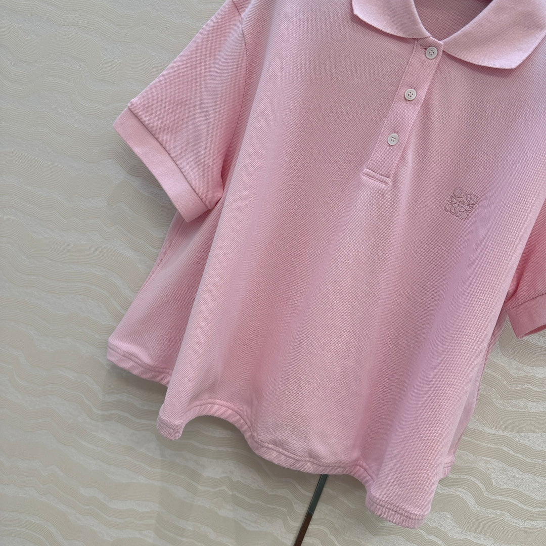 Loewe Polo T-shirt Pink Polyester
