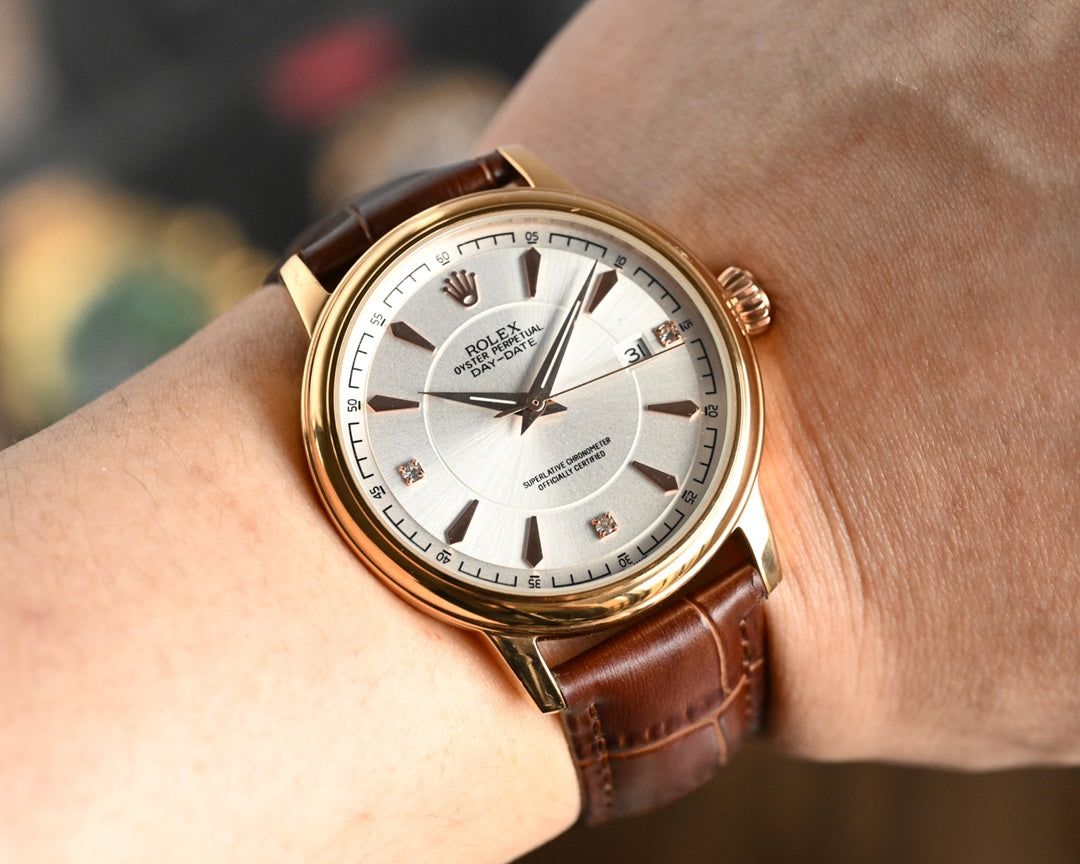 Rolex 25 Day-Date 40mm Silver Gold 361045
