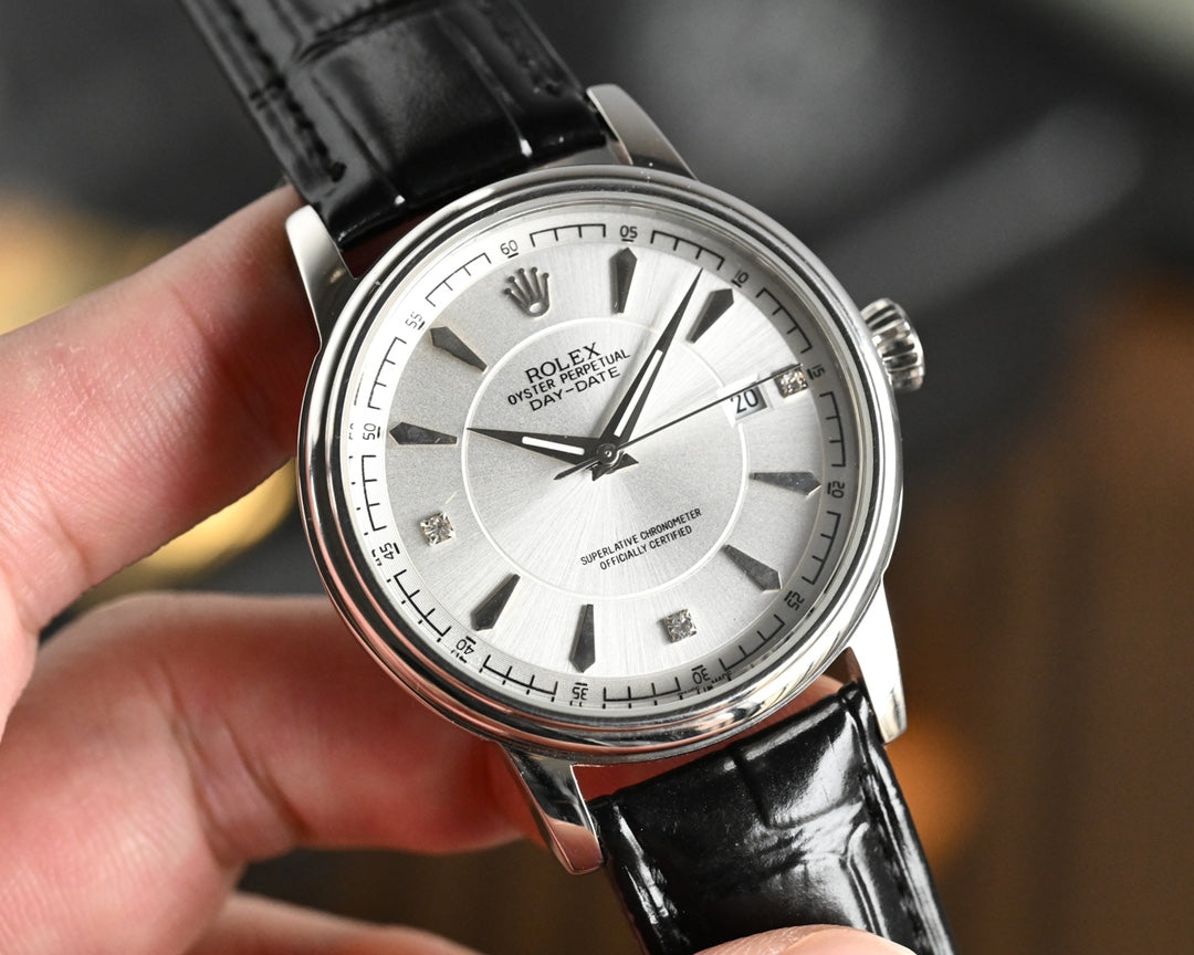 Rolex 25 Day-Date 40mm Silver Gold 361045