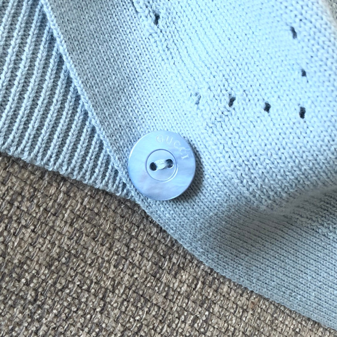 Gucci Cardigan Blue Cotton 303331