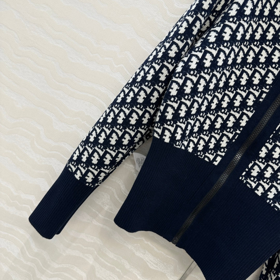 CD 25 Double-Sided Cardigan Navy Blue Cashmere