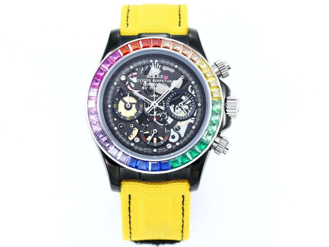 Rolex Daytona 43mm Black Yellow Diamond