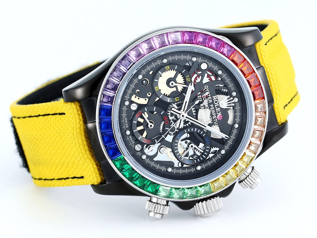 Rolex Daytona 43mm Black Yellow Diamond