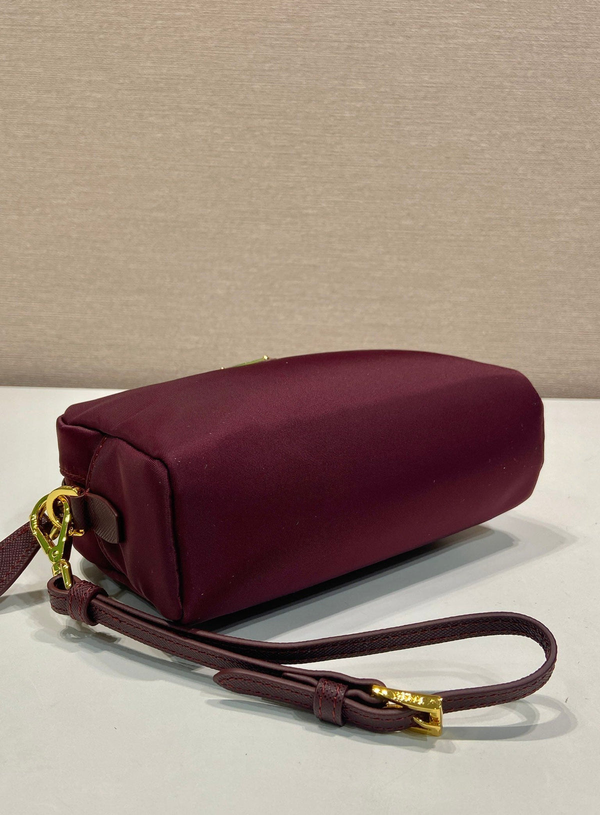 PRA clutch large 17 burgundy nylon fabric
