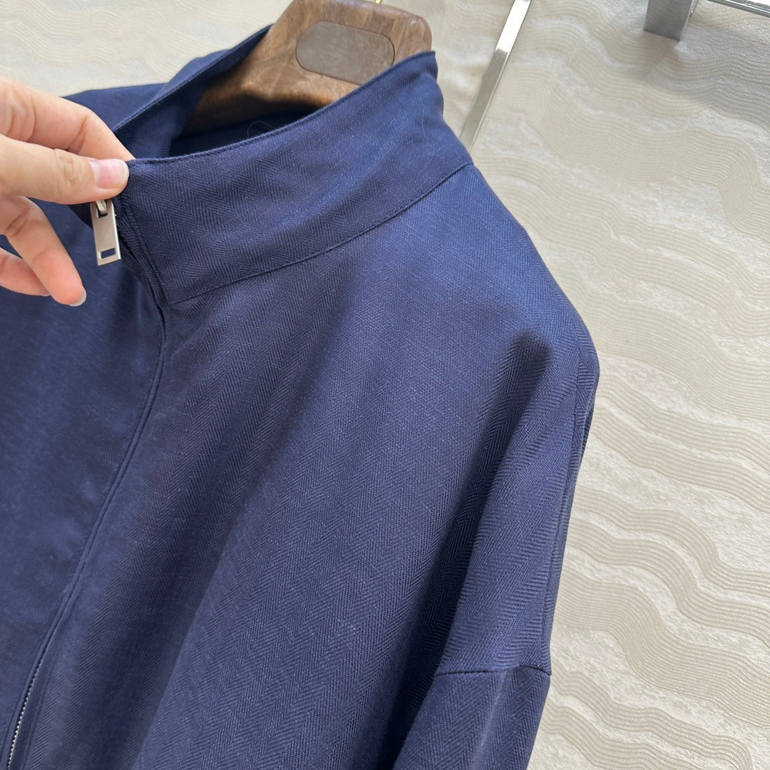 LP 25  Jacket Blue Tencel Linen 293153