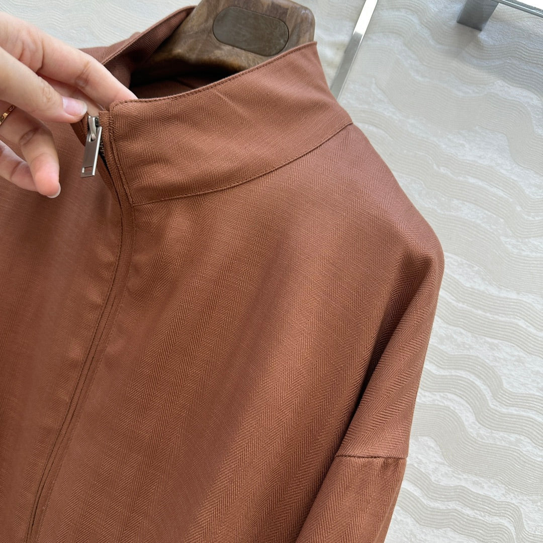 LP 25  Jacket Brown Tencel Linen 293151