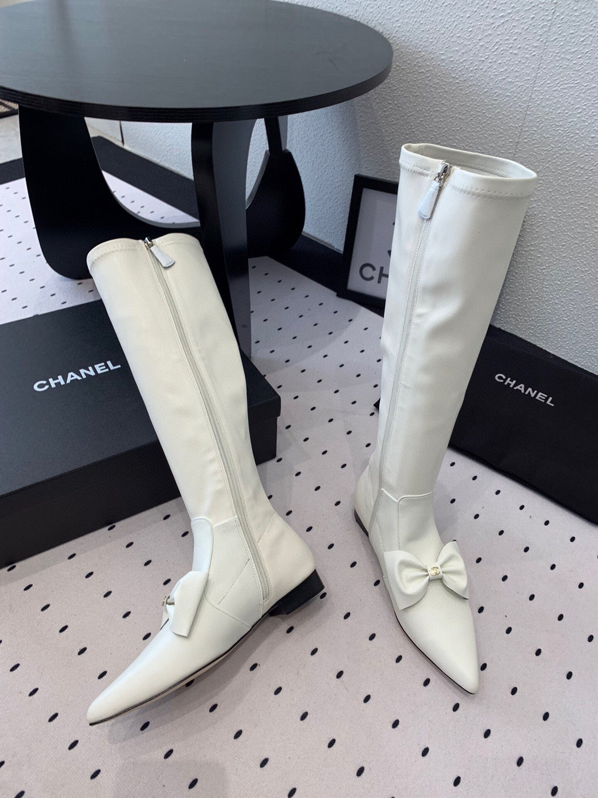 CC 25 Bow-knot Boot White Sheepskin 514068