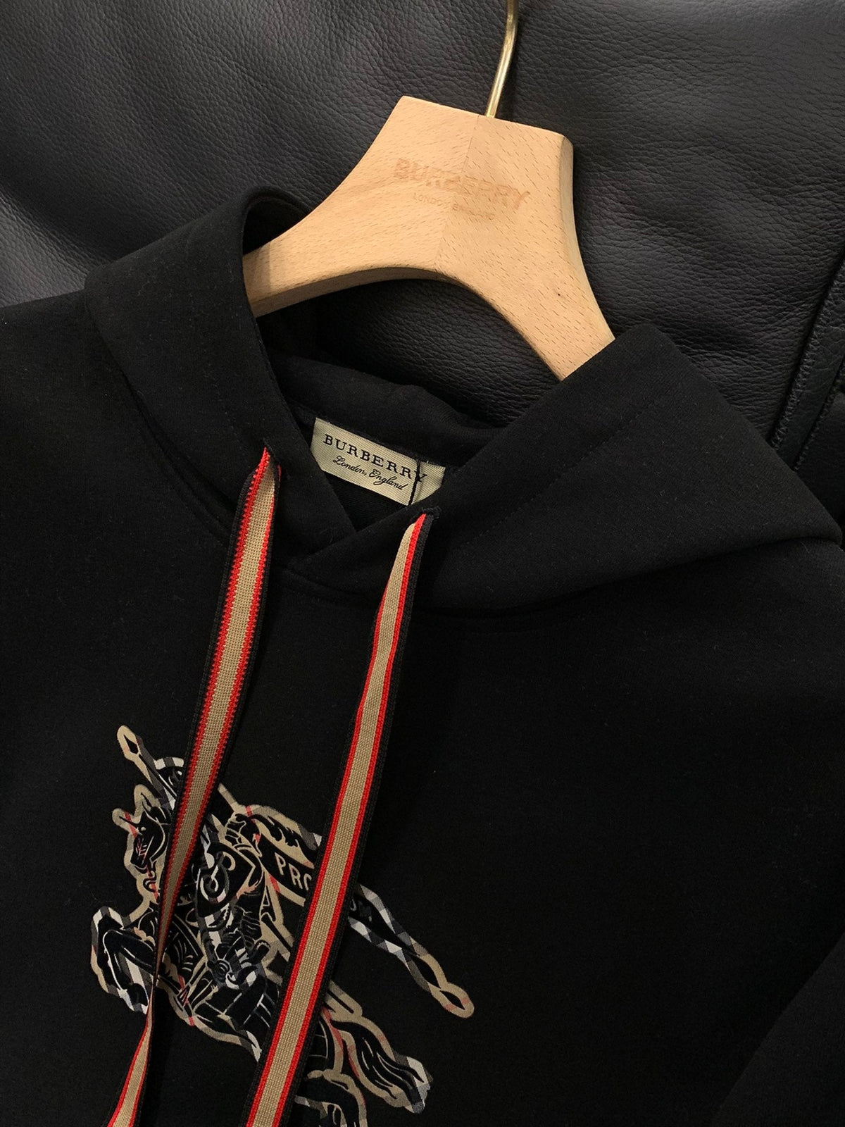 Burberry 25 Hooded Sweatshirt Black Cotton