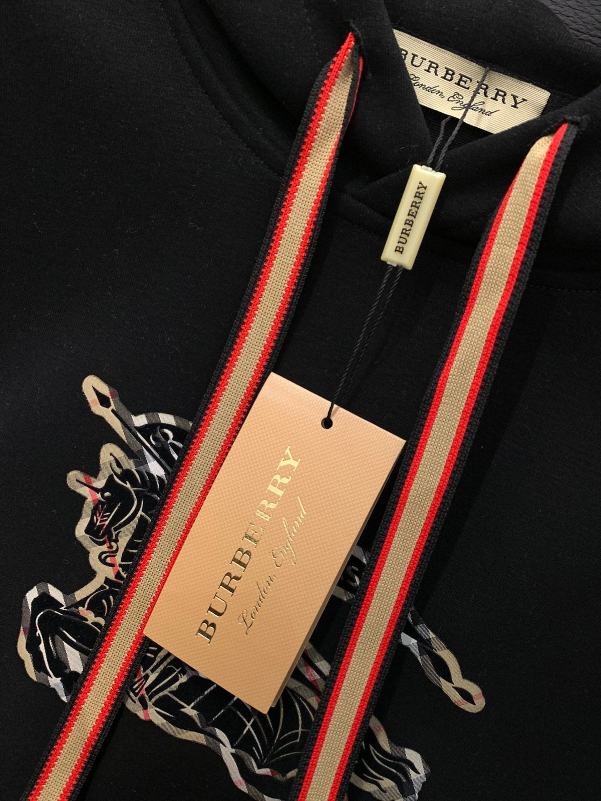 Burberry 25 Hooded Sweatshirt Black Cotton