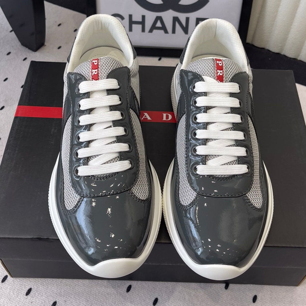 Pra 2025 Sneaker Dark Gray Patent Leather Mesh 554584