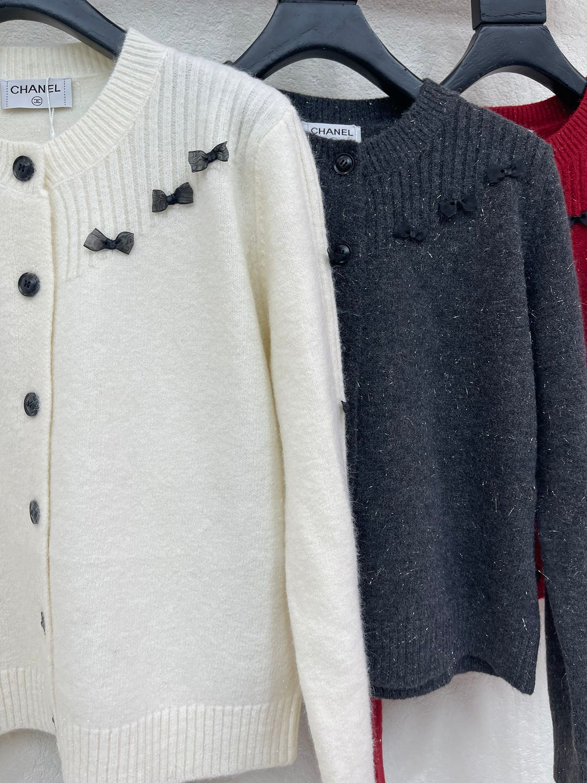 CC 26 Wool Cardigan With Small Bow 331297