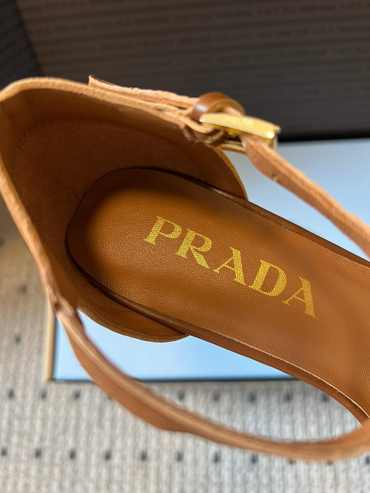 PRA 26S High-Heeled Sandals 60 Camel Brown Cowhide 627446
