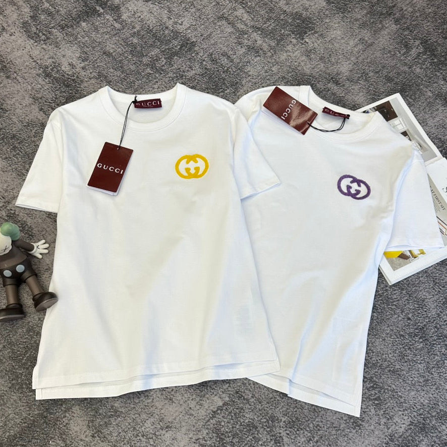 Gucci 2026 T-shirt White Purple Yellow Cotton 359259