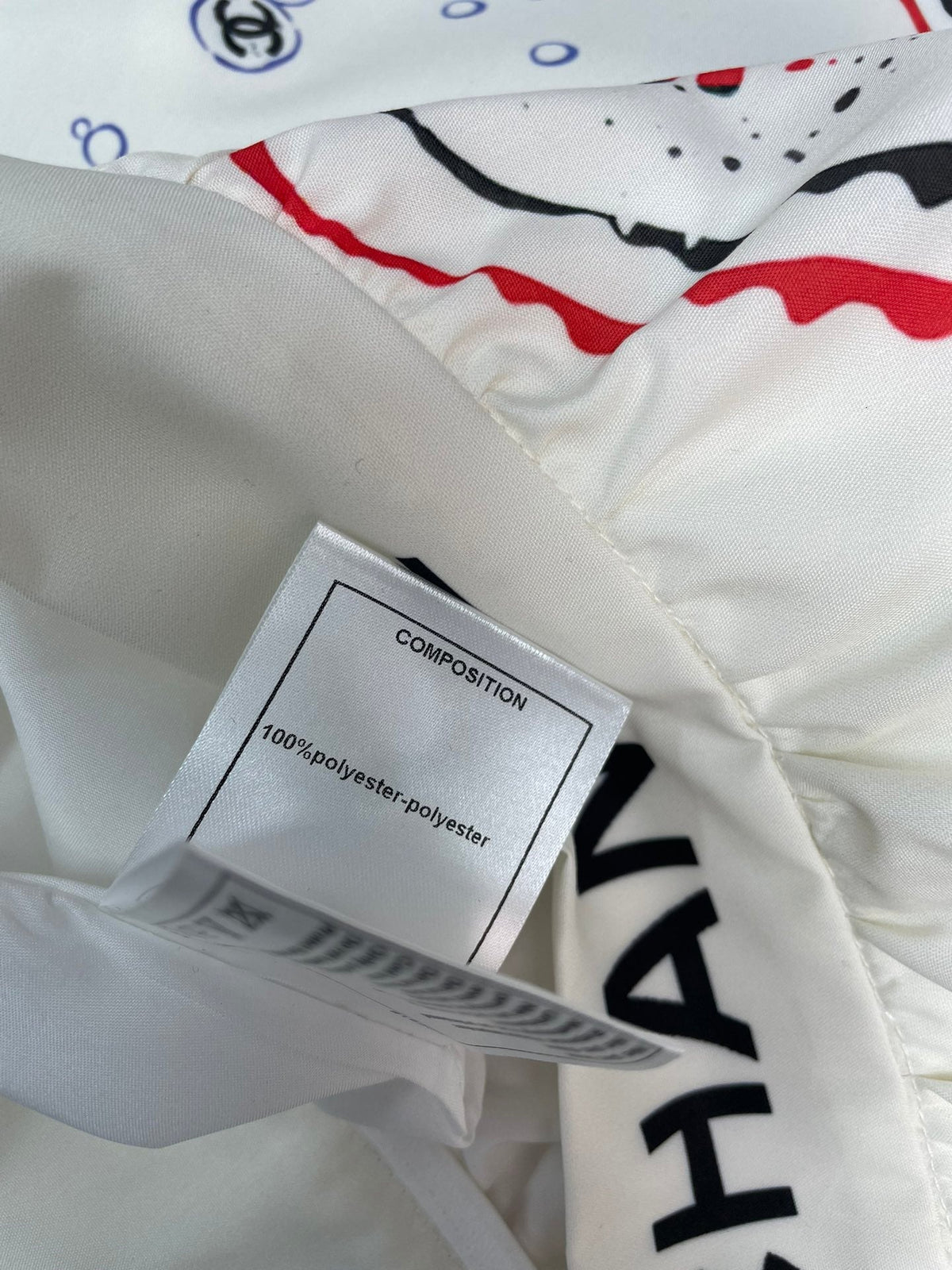 Chanel 2026 White Print Midi Skirt Polyester 440107