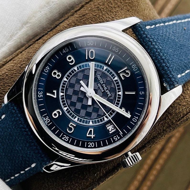 PATEK CALATRAVA 40MM STAINLESS STEEL BLUE DIAL REF6007A-001