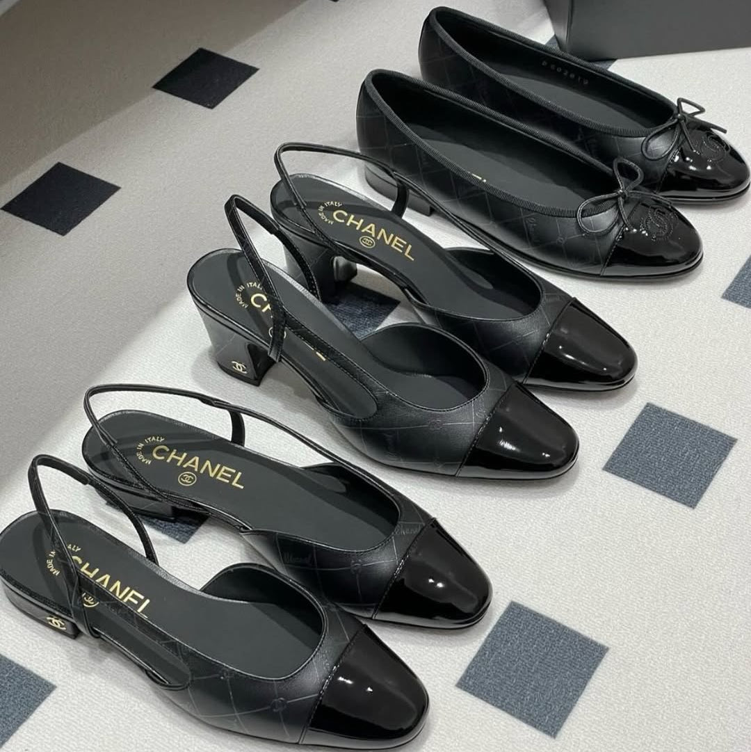 CC 25P Black Quilted Calfskin