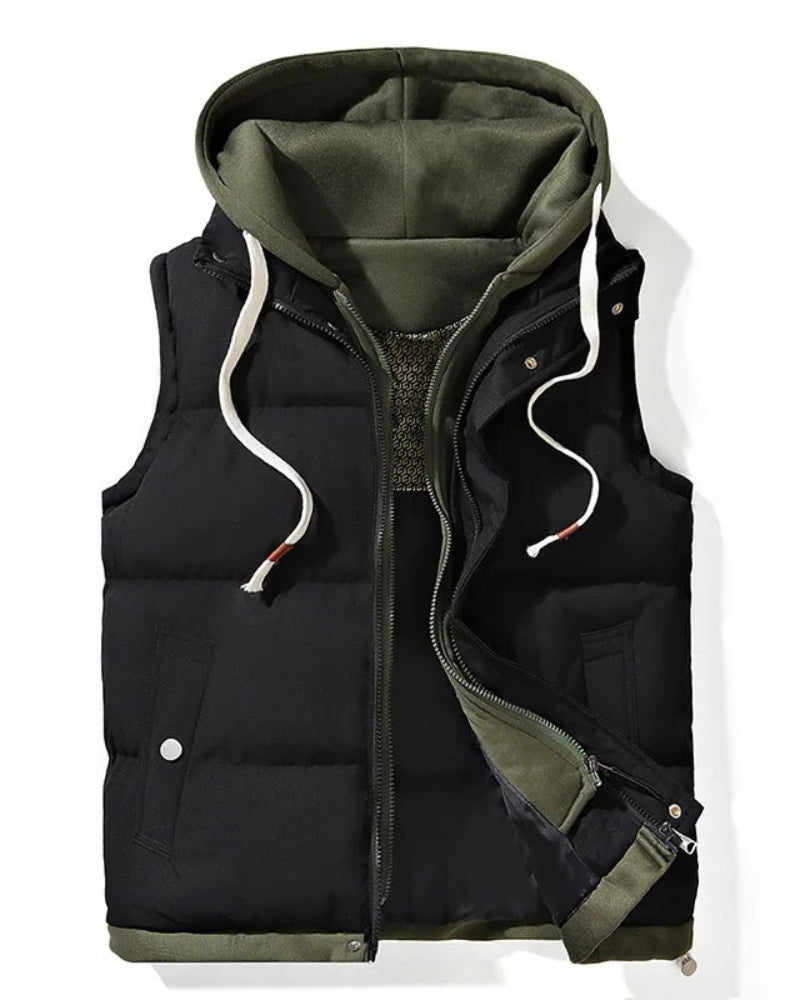 VELORA - Soft Shell Hooded Puffer Gilet VIE5171