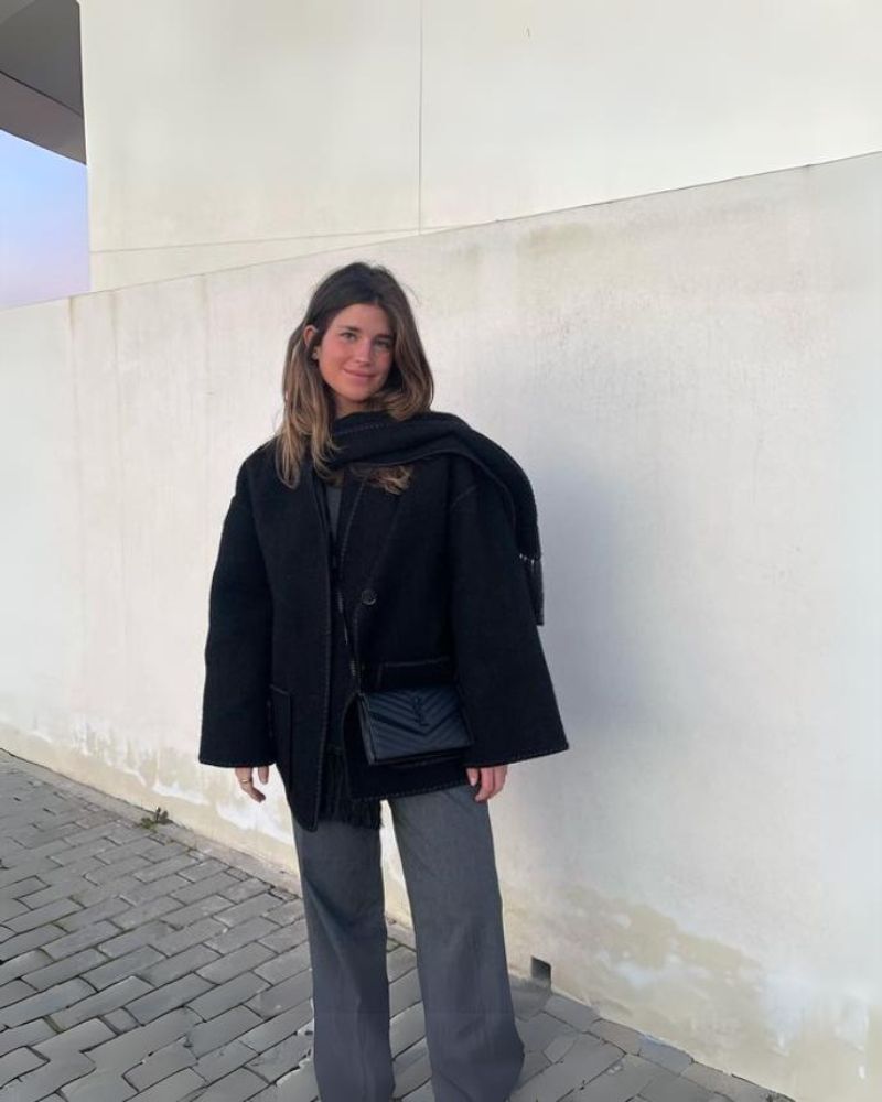 SUMA - Hepburn Style Woolen Cape Coat #MEJ8435